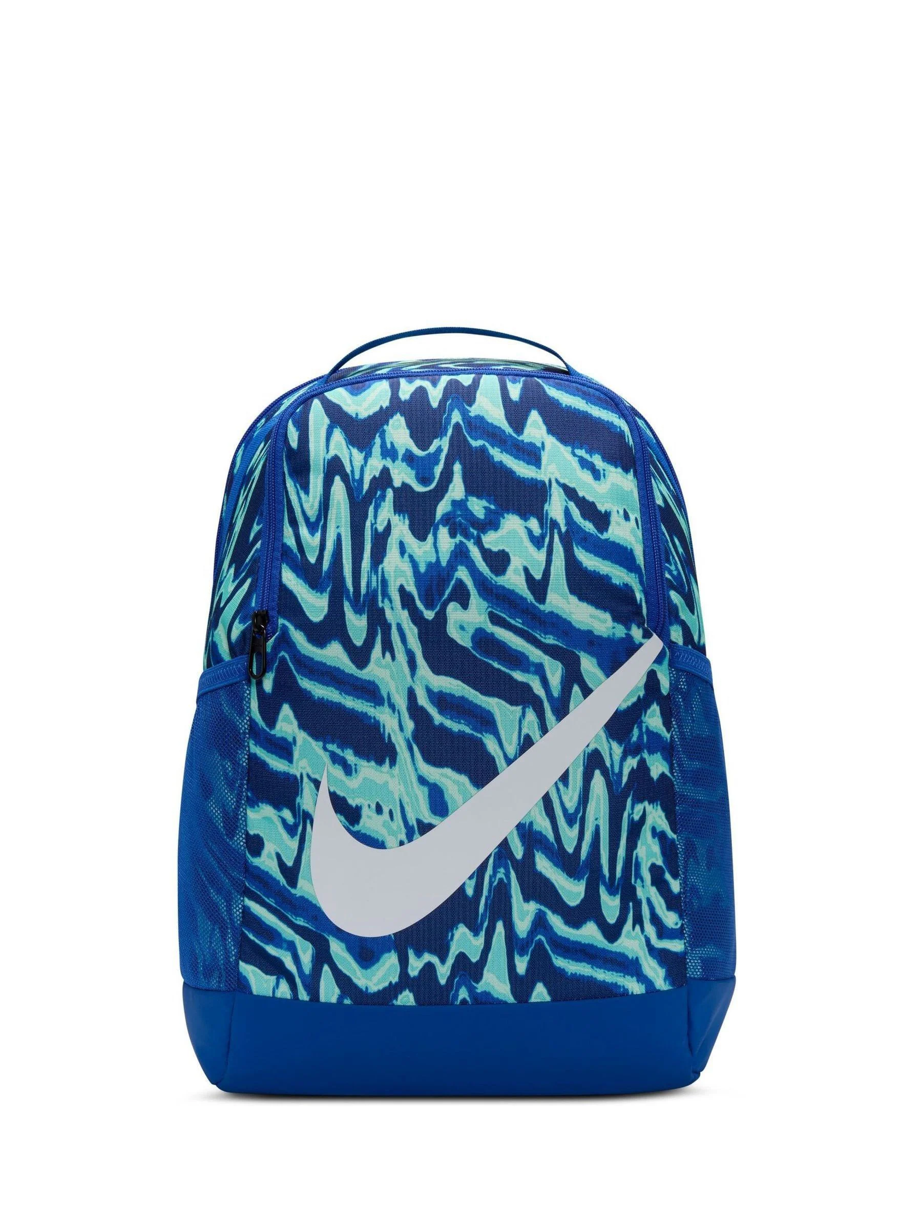 Koningsblauw - Nike Brasilia rugzak met all-over print