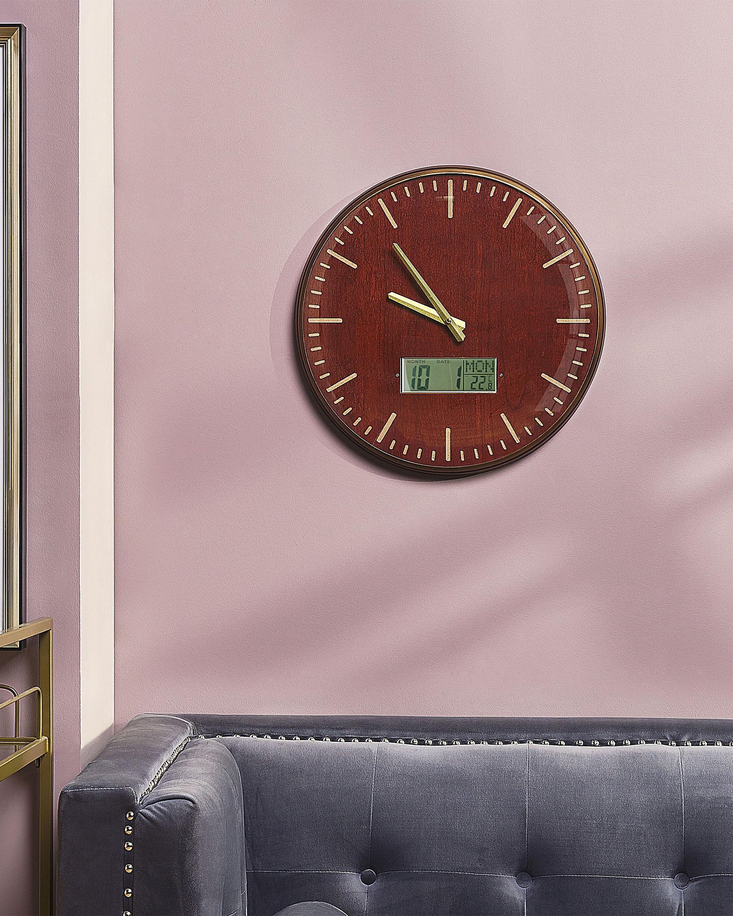 Wandklok BRUGG 43 cm Goudbruin