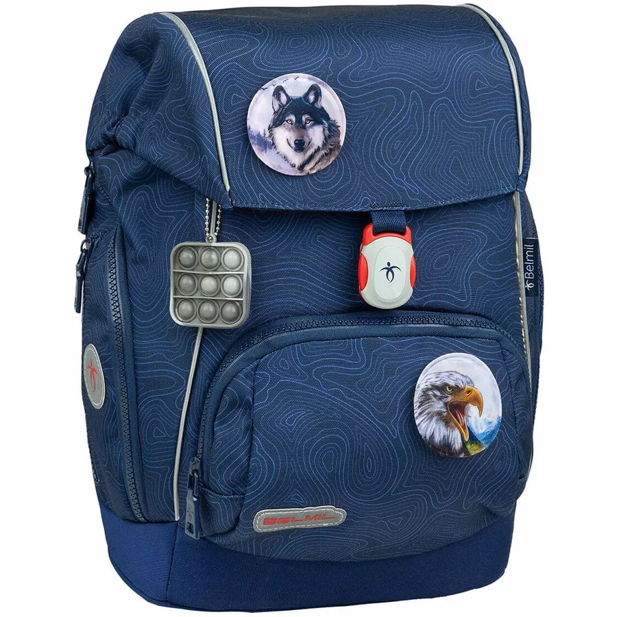 Belmil Schulranzen Premium Comfy Plus Set 5-teilig Topographic