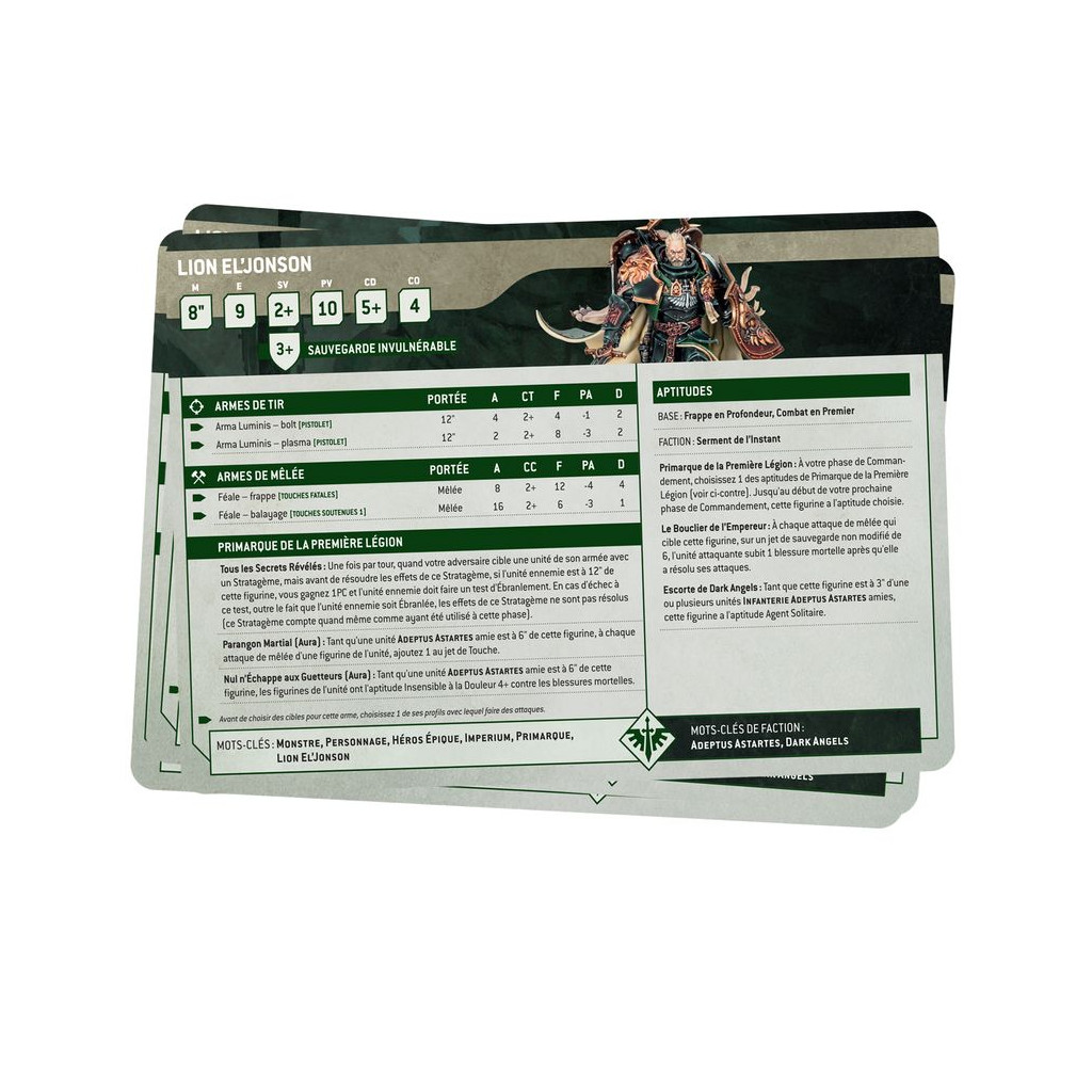 W40K : Cartes Techniques - Dark Angels