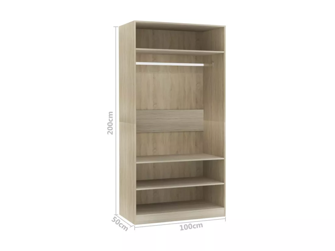 Garde-robe Chêne sonoma 100 x 50x200
