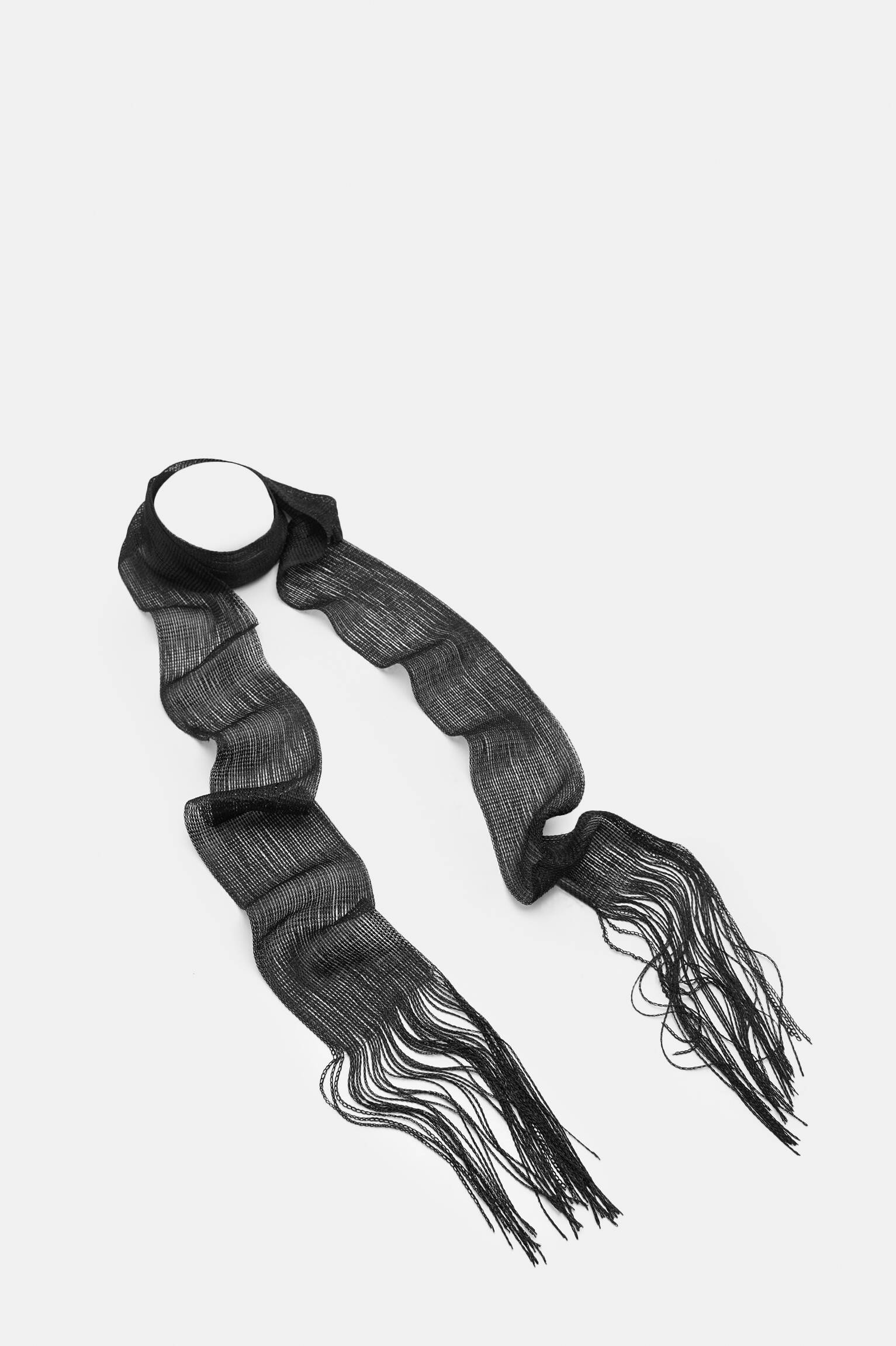 Lenço fino com brilho - Preto