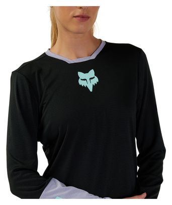 Maillot à manches longues Fox Femme Defend Race Noir