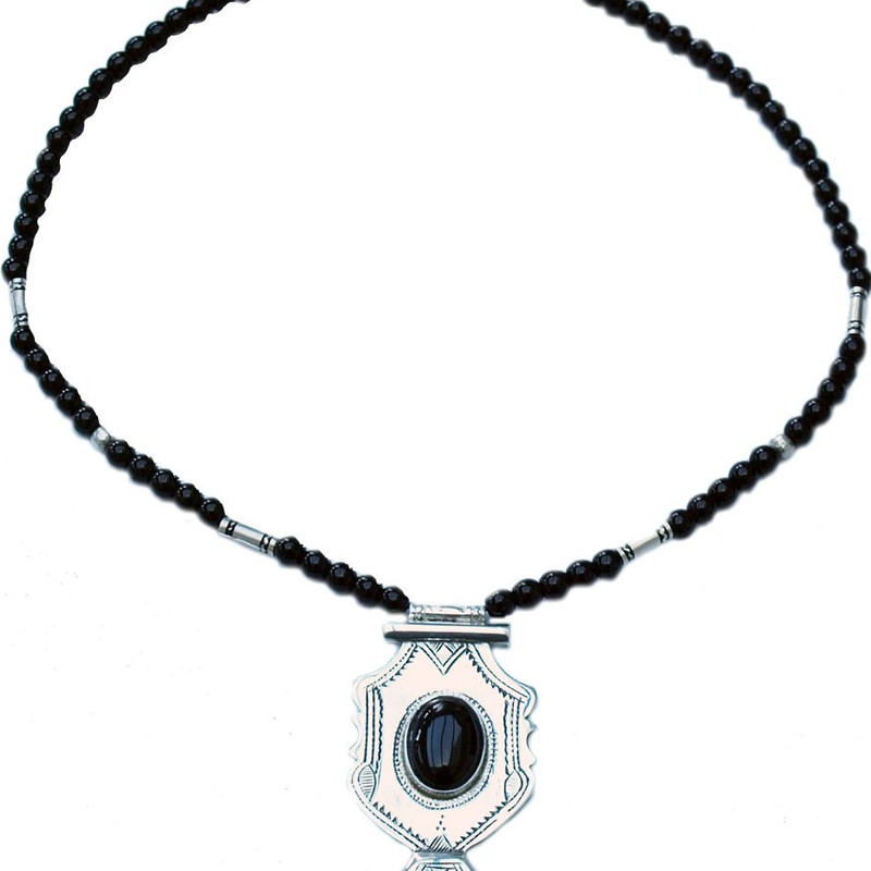 Collier touareg amphore en argent