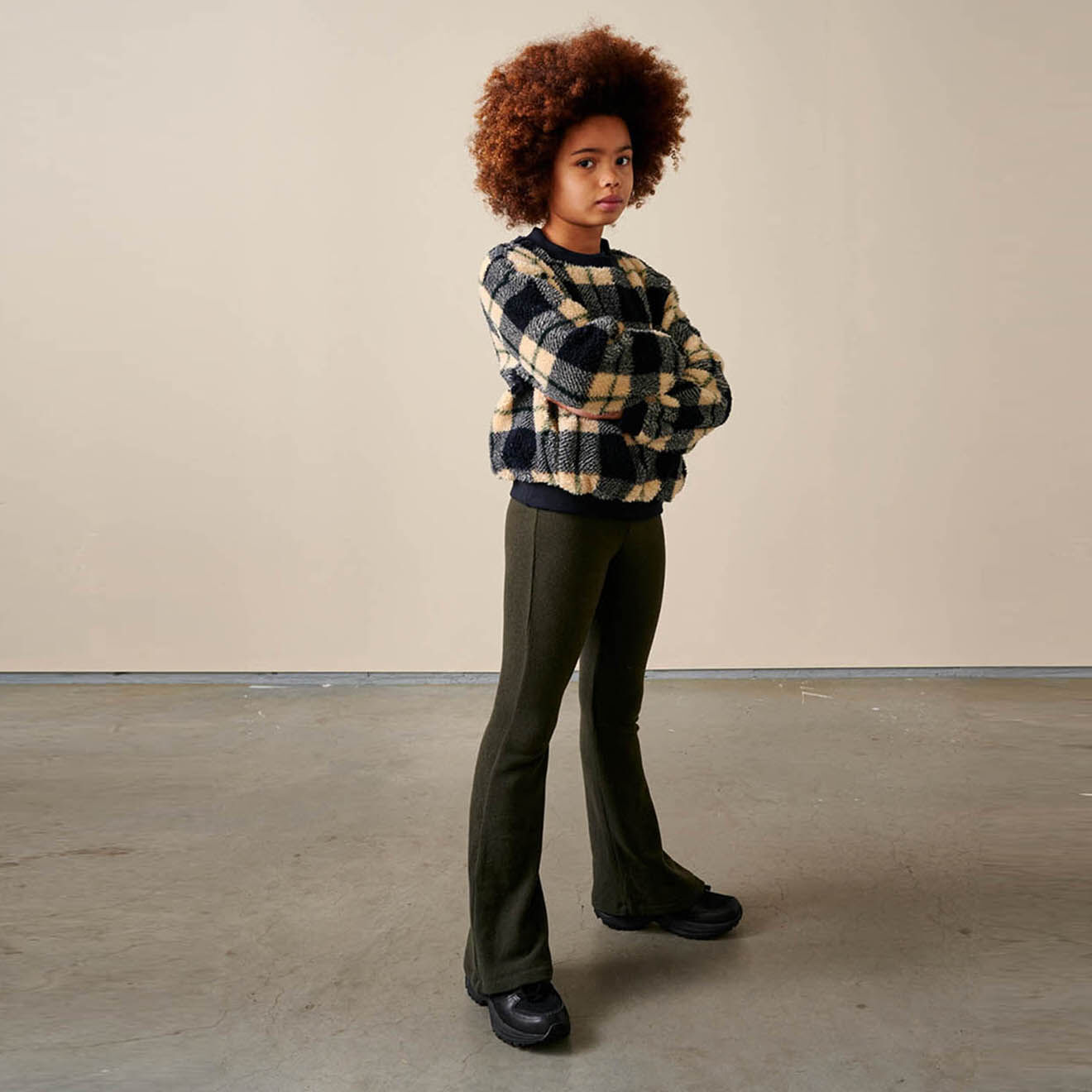 Bellerose Pantalon évasée Fairou en Coton mélangé vert foncé