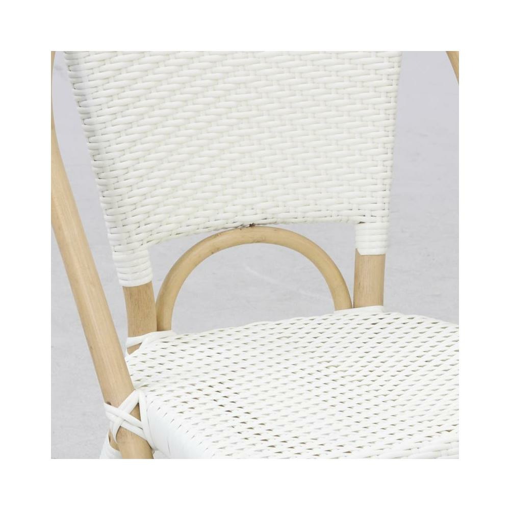 Chaise d'extérieur en rotin et résine (lot de 4)