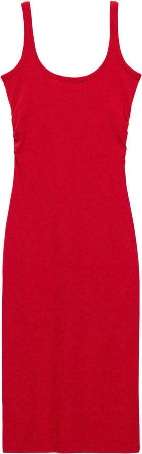 MANGO Midi-dress with straps Red