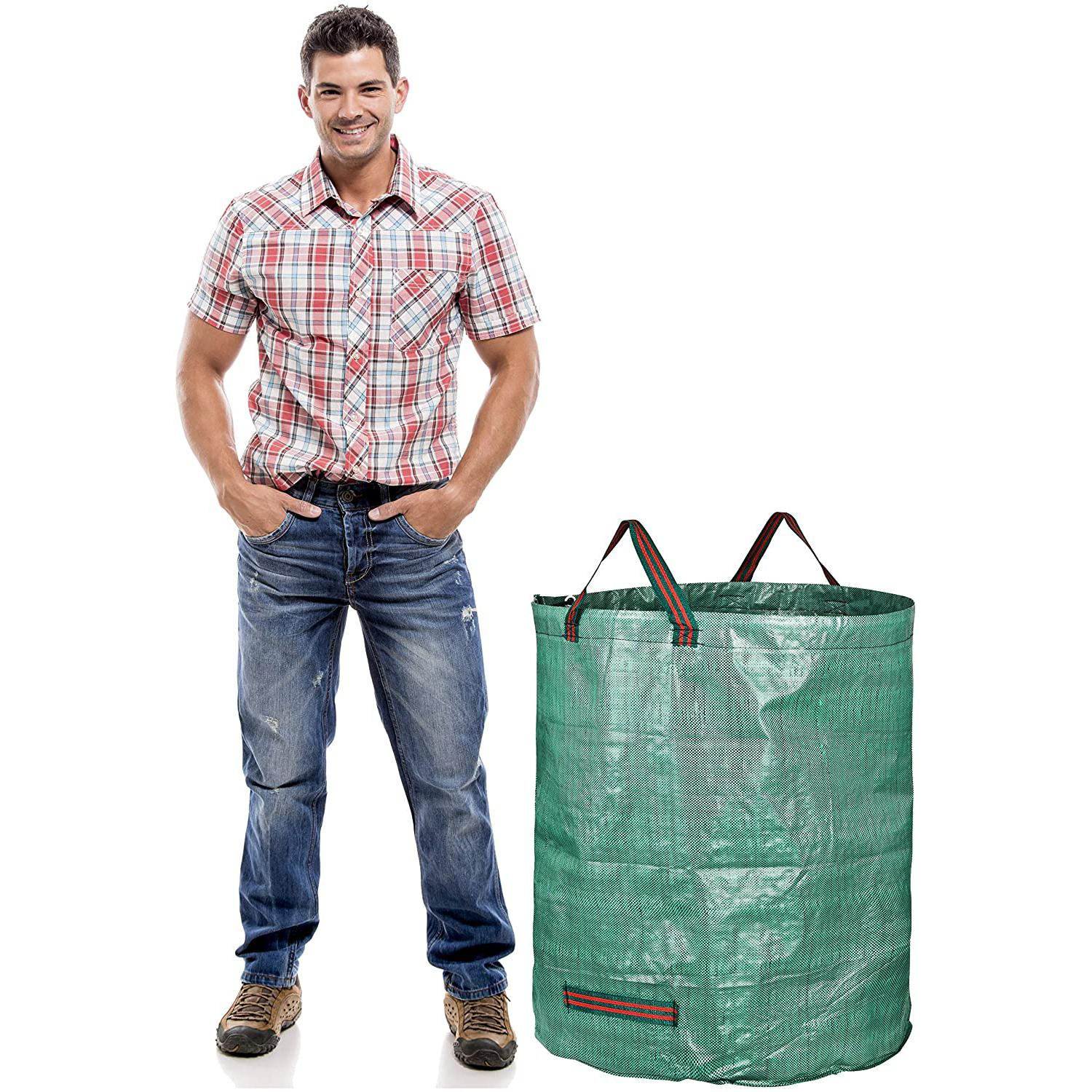 (2er Set) 270l Gartensack Laub Abfallbehälter Grünzeug Recycle Tasche