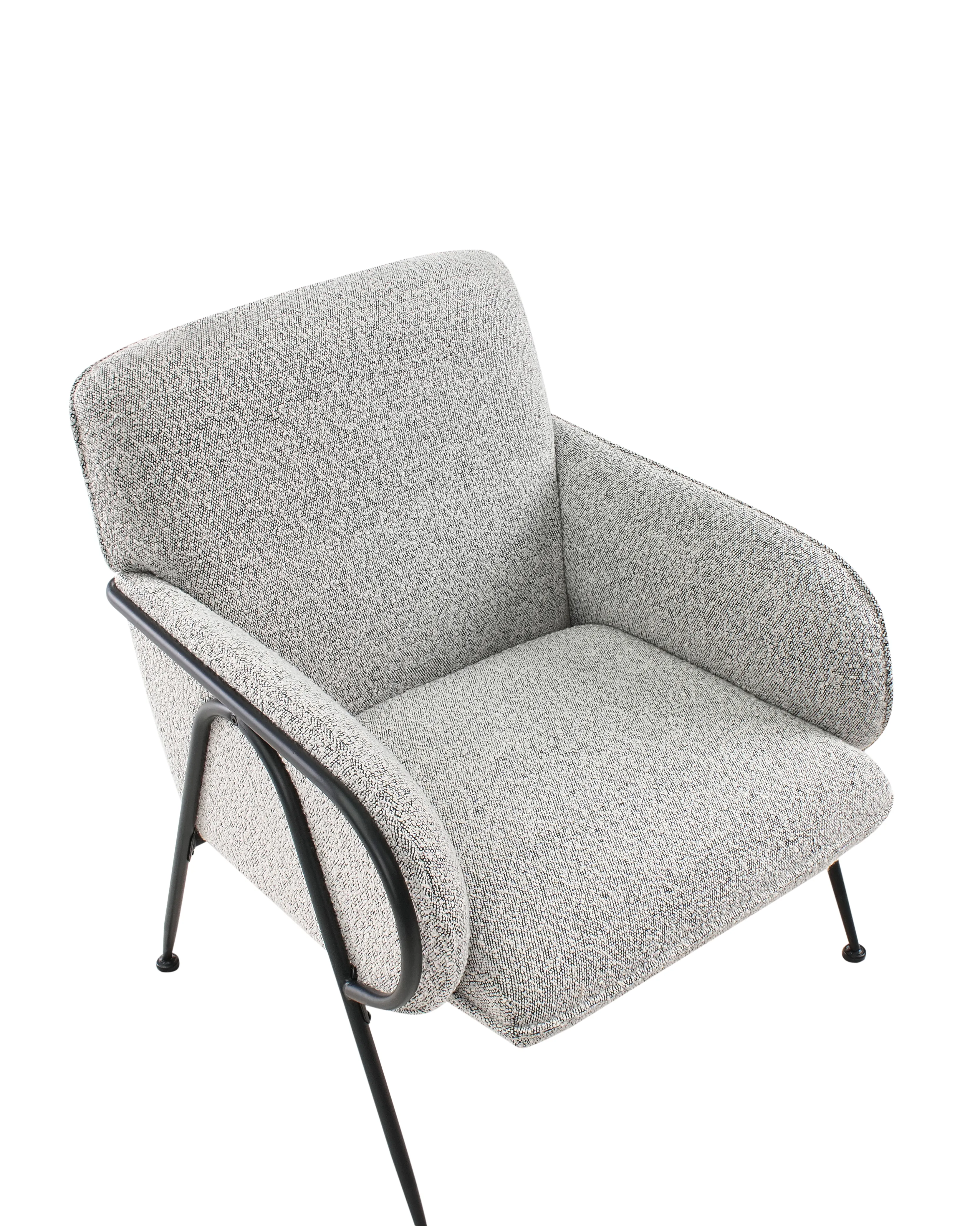 Fauteuil TRYSNES Stof Zwart/wit