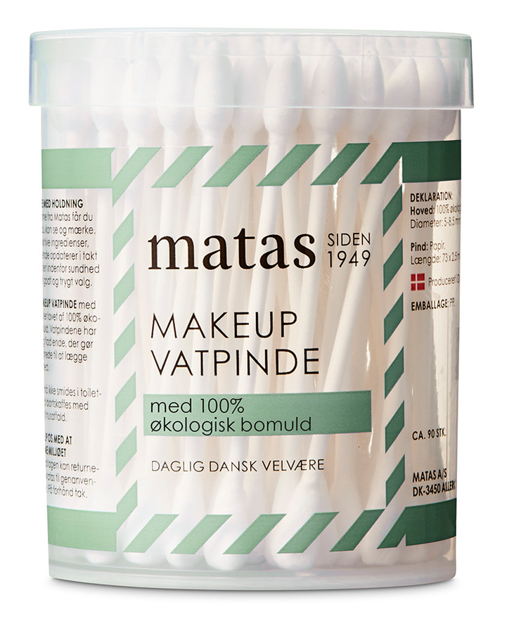 Matas Striber Makeup Vatpinde med Papir 90 stk.