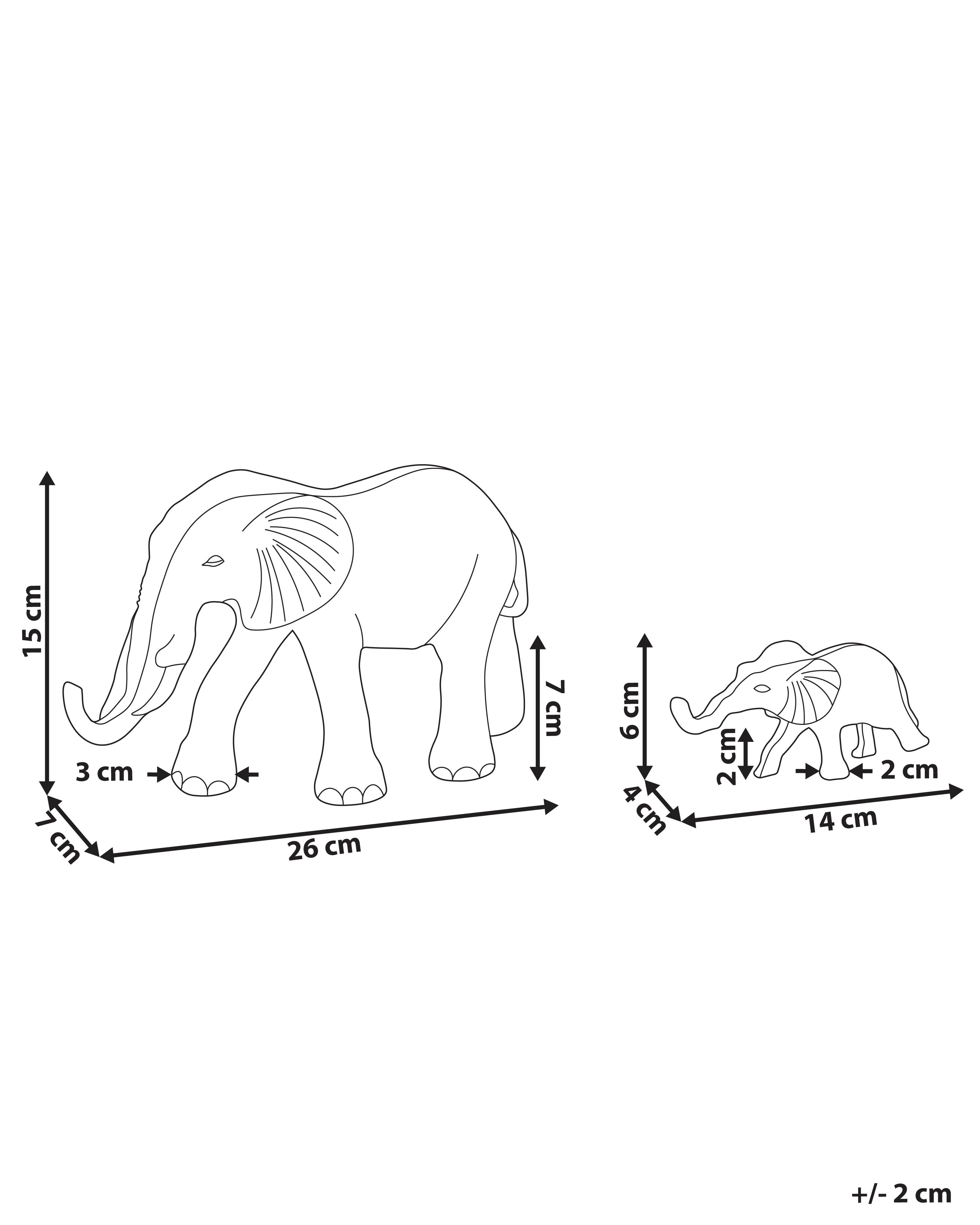 Set van 2 figuren Olifant SEDLARI Metaal Goud