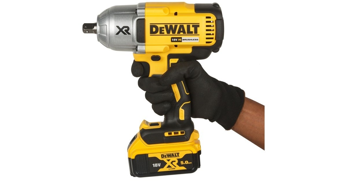 DEWALTAccu Slagmoersleutel DCF899P2 18V  (Geel/zwart, 2x Li-Ion accu 5.0Ah, in T STAK-Box II)