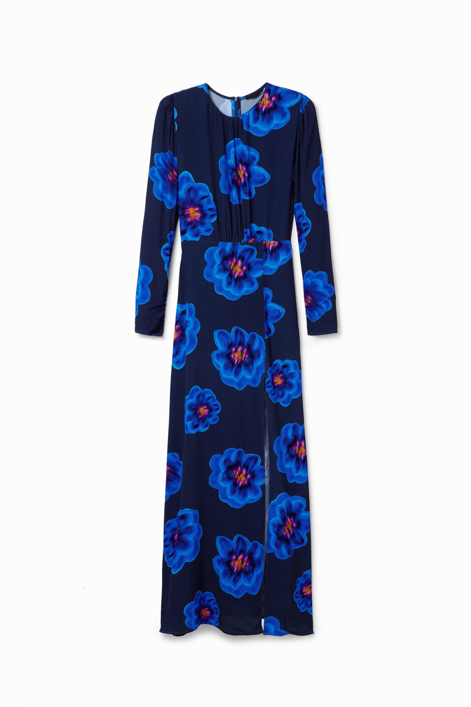 Robe longue ouverture fleurs