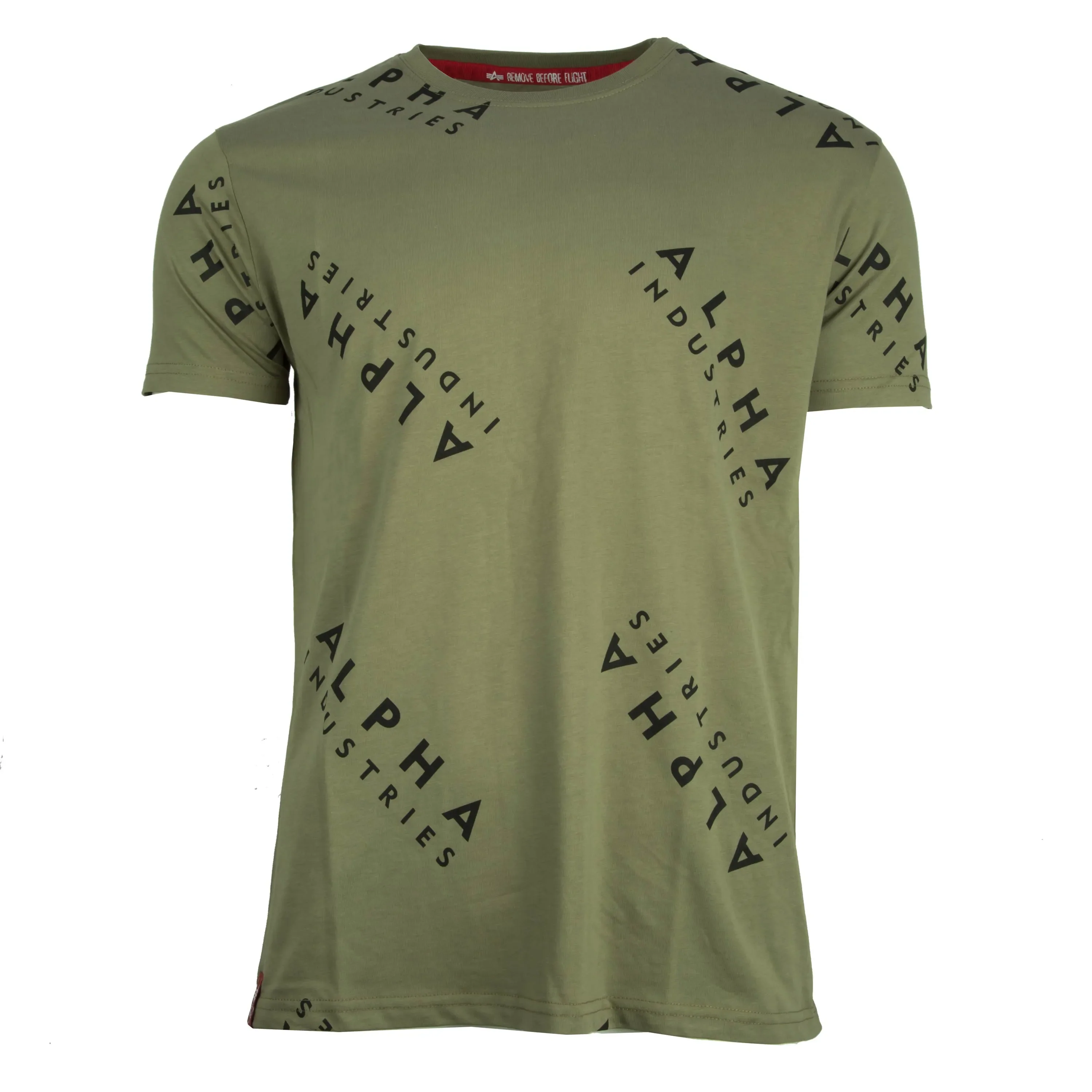Alpha Industries -  Alpha Industries T-Shirt AOP T oliv
