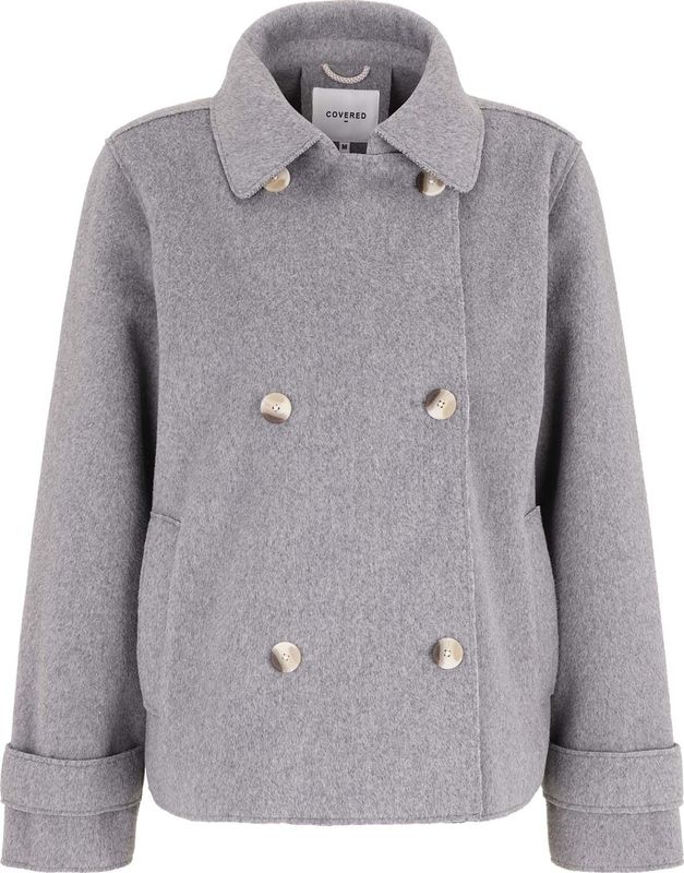 Covered - Wisal - Wollen Jas - Grijs - Dames