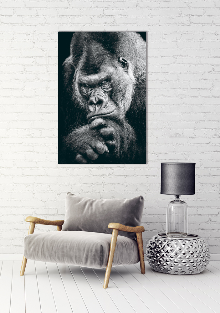 Akustikbild IMPOSANTER GORILLA 80x120cm, 7kg