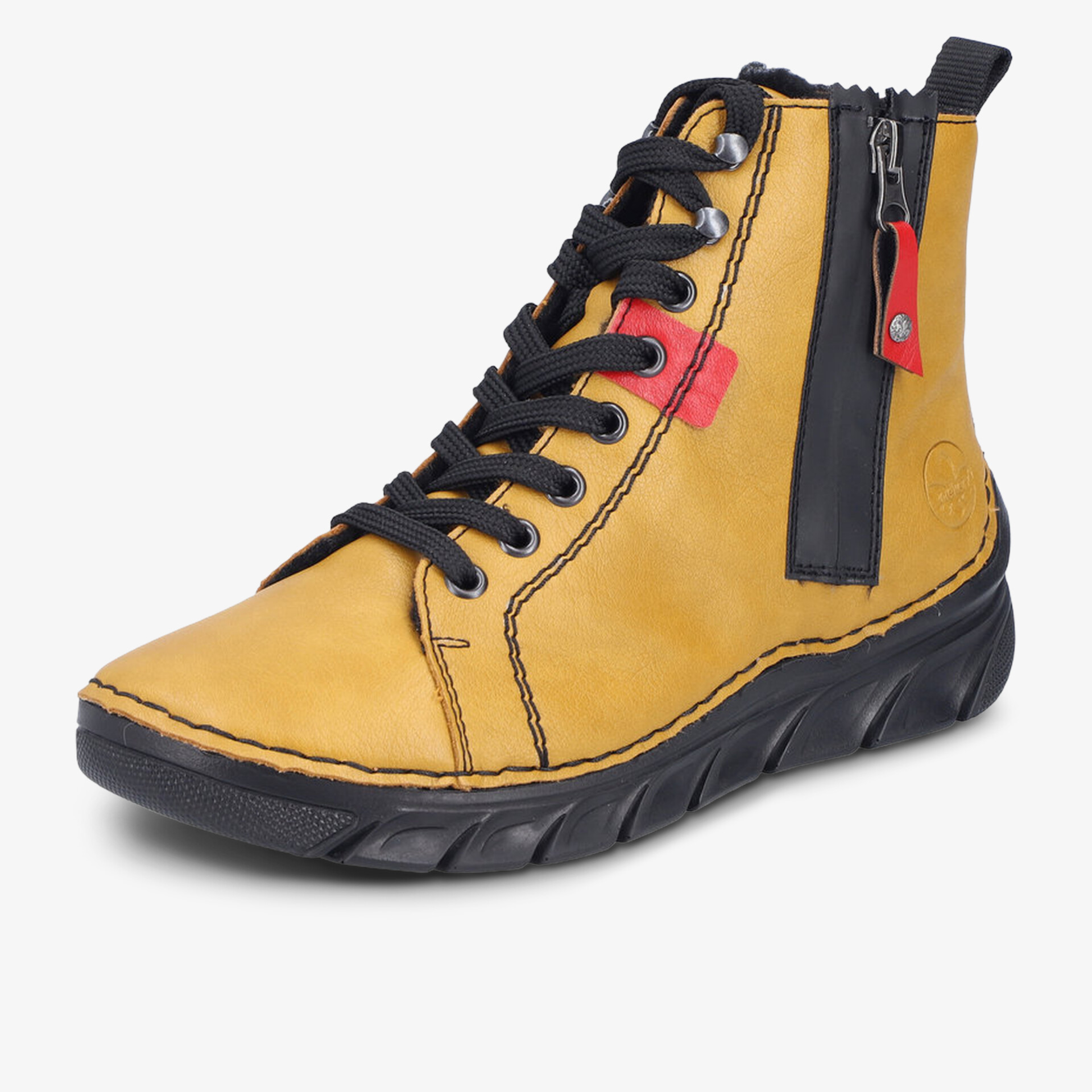 rieker Damen Schnürstiefeletten gelb