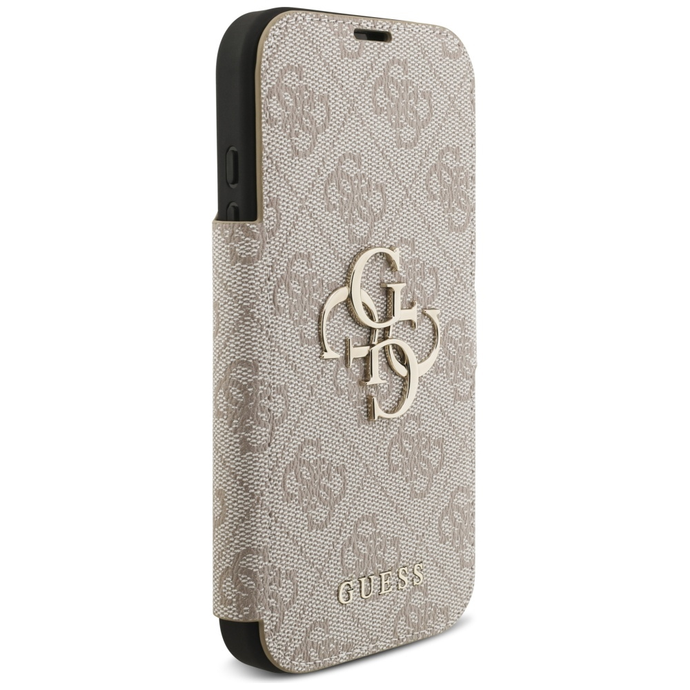 iPhone 17 Pro Leder Tasche Book 4G Metal Logo (GUBKP17L4GMGPI) - Rosa
