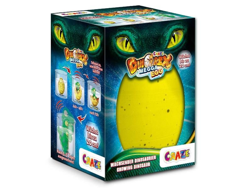Craze Figur Megga Egg Dinorex Überraschungsei mit einem wachsenden Dino