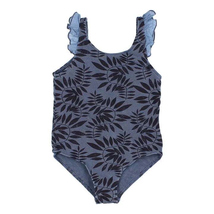 Búho Maillot de Bain Coton Bio Jungle | Bleu marine