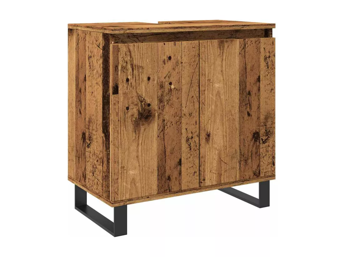 Armoire de salle de bain vieux bois 58x33x60 cm bois ingénierie