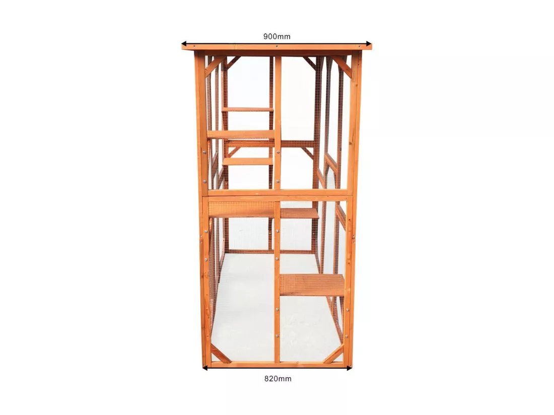 Enclos extérieur parc pour bois marron 180 x 88 x 169 cm 16_0001712