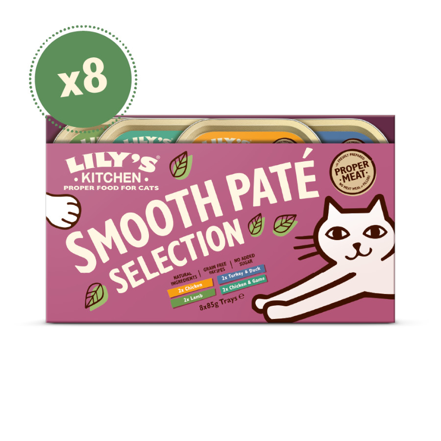 Lily's Kitchen Feline Smooth Selection patê tarrinas - Pacote múltiplo