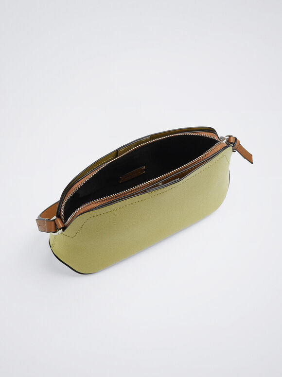 Bolsa de ombro com vários bolsos - Amarela