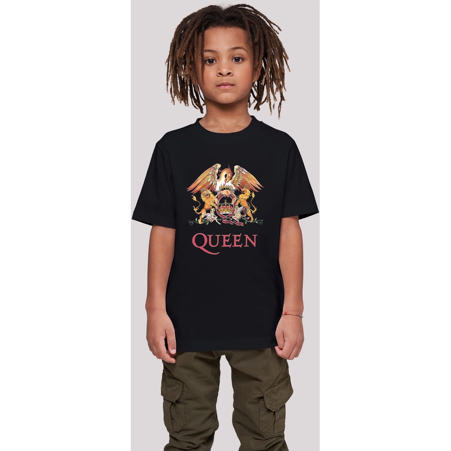 F4NT4STIC T-Shirt Queen Rockband Classic Crest Black schwarz