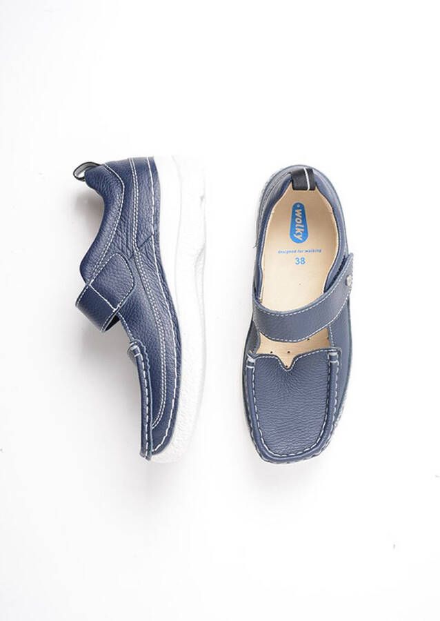 Wolky 0621471 870 Combi Floater Bandschoenen Blauw Leer Dames Blauw