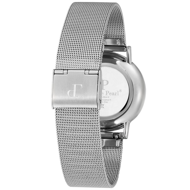 Montre Femme LOUISE PEARL Ornée de Cristaux Swarovski bracelet Acier Argenté