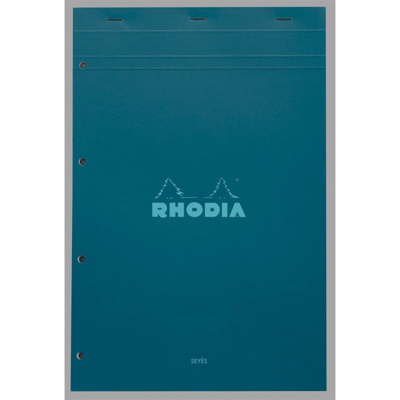 Bloc de bureau Rhodia Couleurs N°20 21 x 31,8 cm agrafé couverture couleur - grands carreaux - 80 feuilles perforés 4 trous