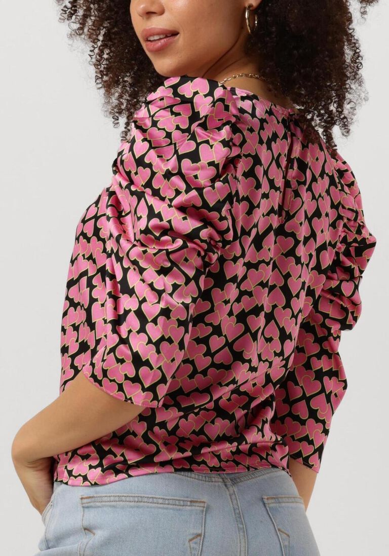 roze co'couture blouses flashy heart drape blouse