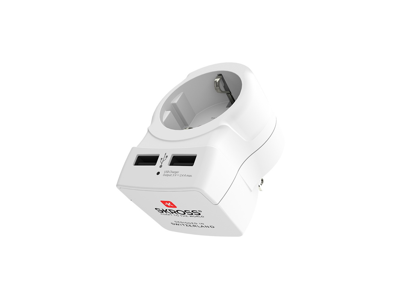 ADAPTADOR SKROSS 1.500281 EUROPE TO USA   2 USB