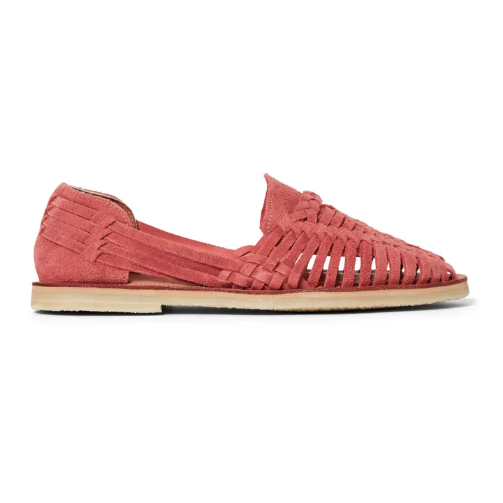 Mapache Sandales Alegre Suede | Rouge framboise