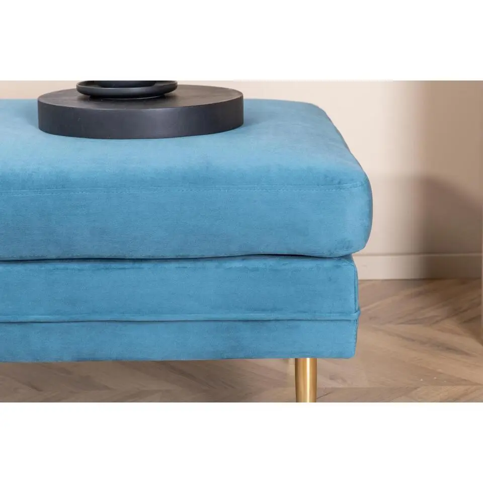 Svea - Tess hocker - velvet - blauw