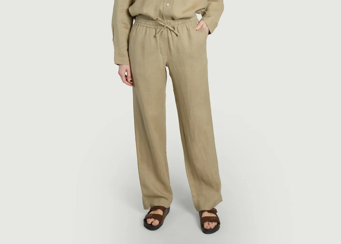 Pantalon décontracté en lin Hoys Samsoe Samsoe
