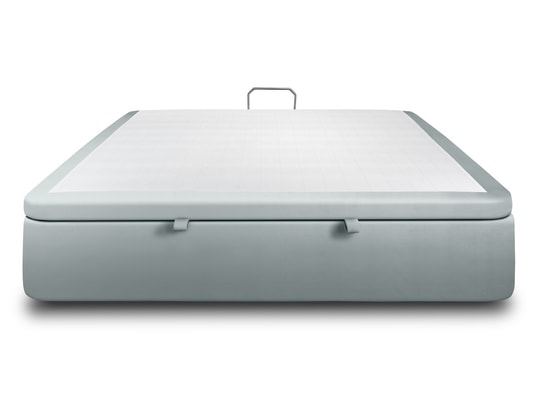 SOMMEIL DE PLOMB - Sommier 140 x 190 Sommier coffre velours gris bleuté 140x190 h39cm
