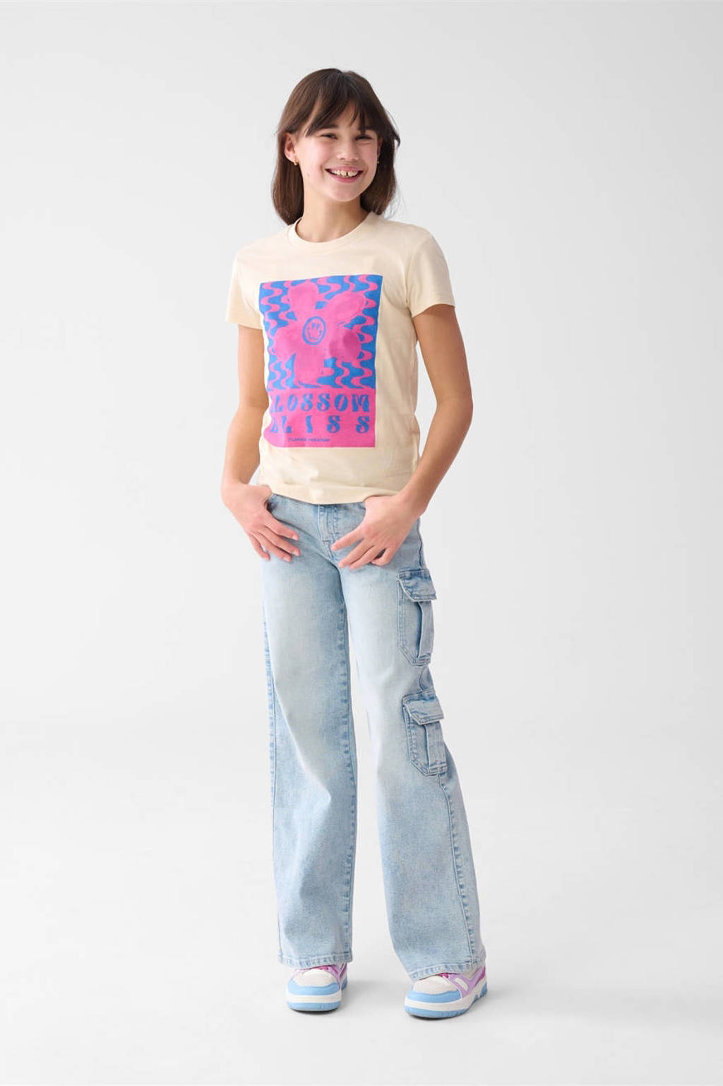 Shoeby wide leg regular waist jeans light blue denim