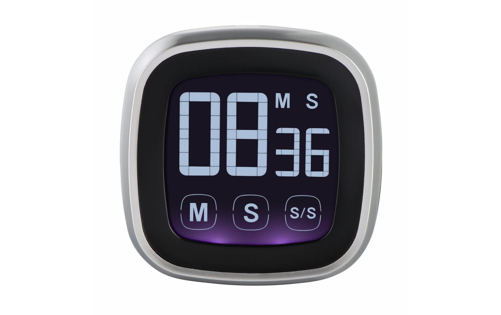 Küchentimer Touch Schwarz/SilberDigitaler Kückenwecker