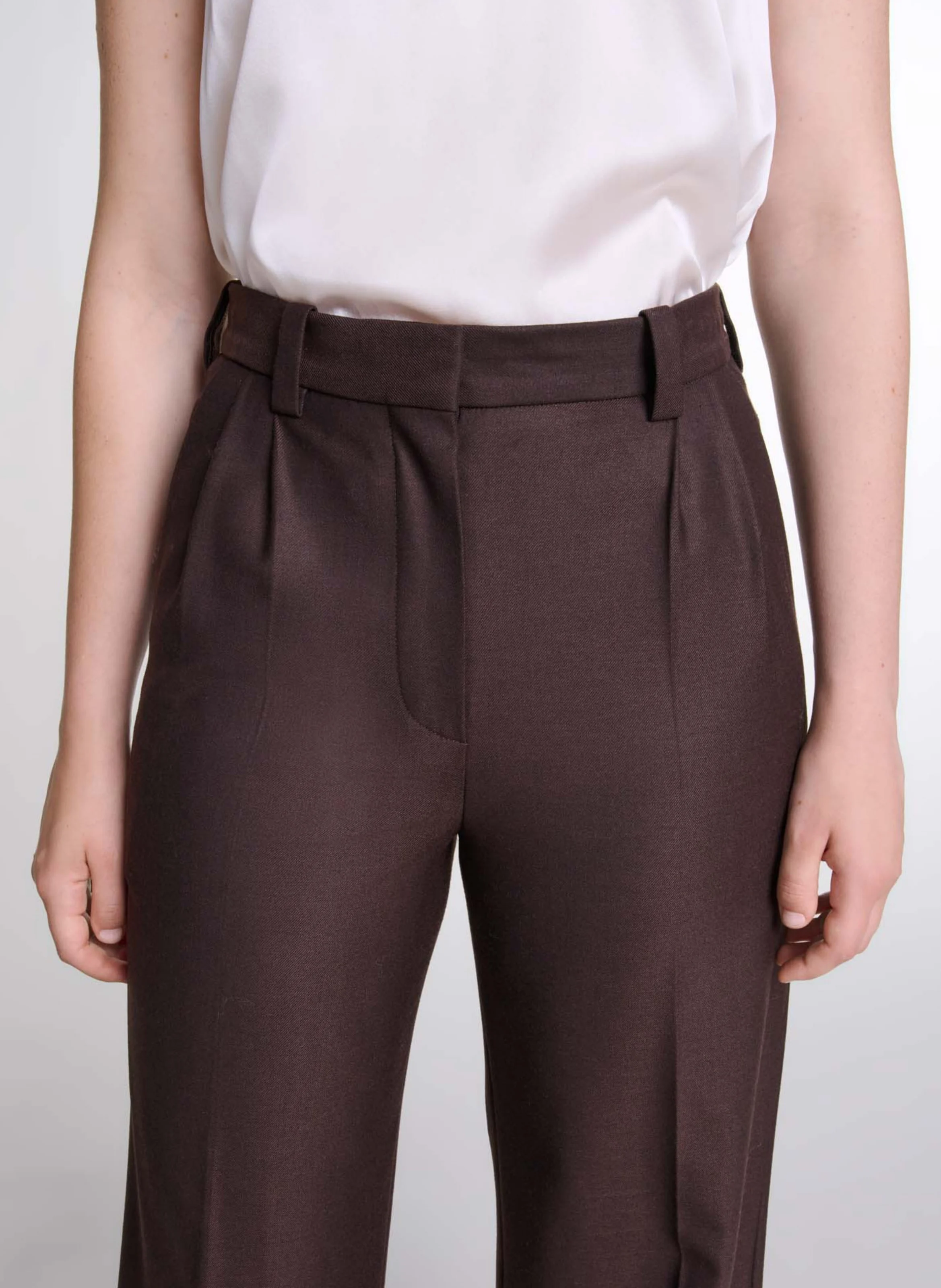 Pantalon à pinces | Marron