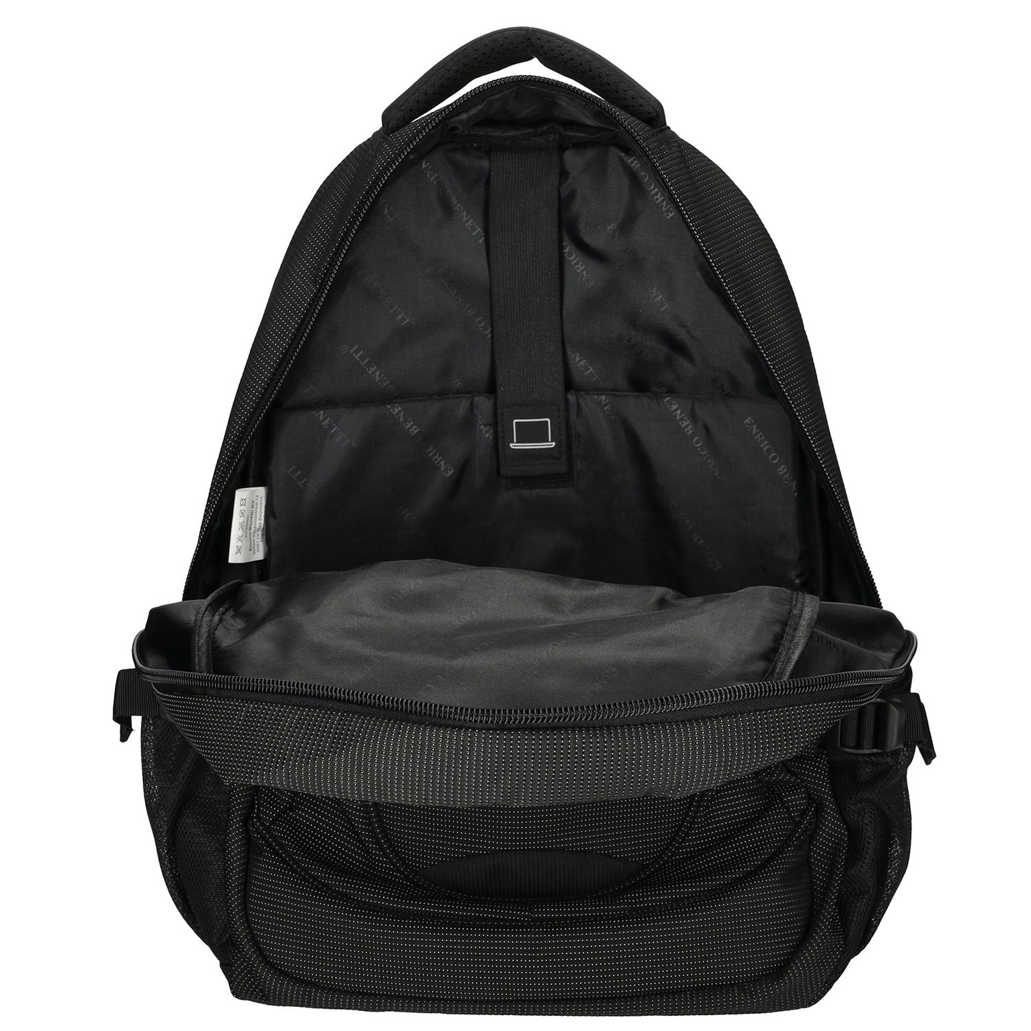 Enrico Benetti Santa Cruz 17.3'' Laptop Backpack dots black white