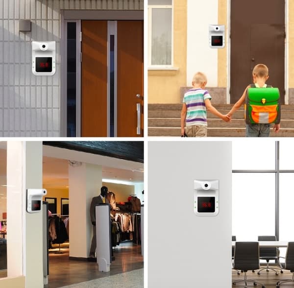 Veggmontert termometer med IR-teknologi, ideelt for kontorer