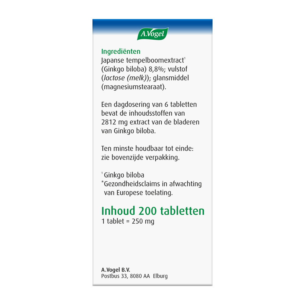 2x A.Vogel Geriaforce Doorbloeding200 tabletten