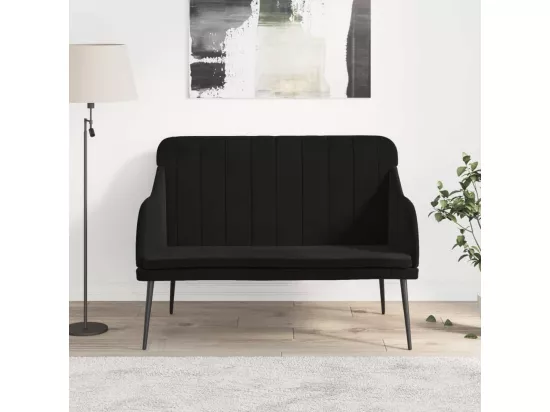 Banc Noir 110x76x80 cm Velours