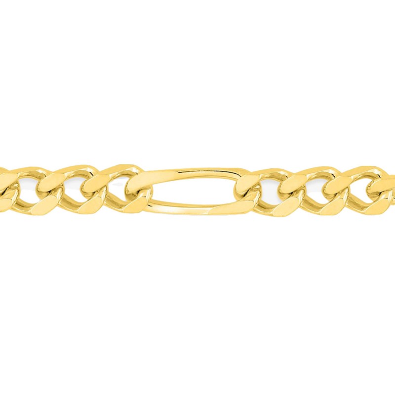 Bracelet Mixte 18 cm - Cheval Alterné - Or 18 Carats - Largeur 3 mm