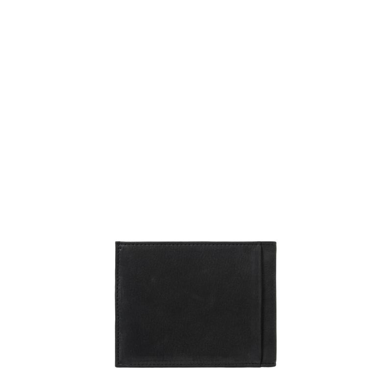 Portefeuille Italien Arthur en cuir Nubuck Noir c'est noir