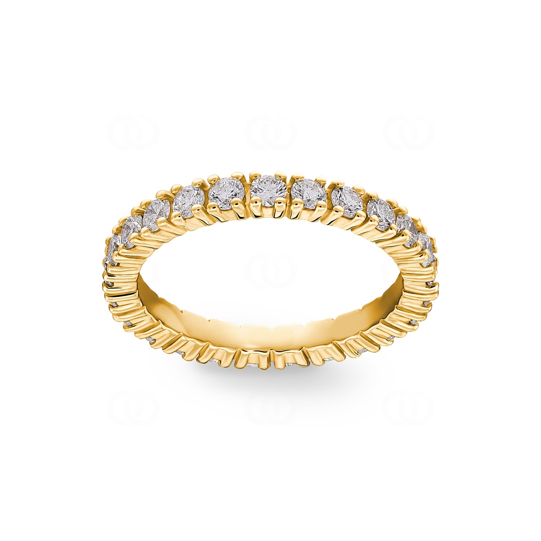 Mémoire-Ring 750/18 K Gelbgold mit Diamanten 1.00 ct H/si