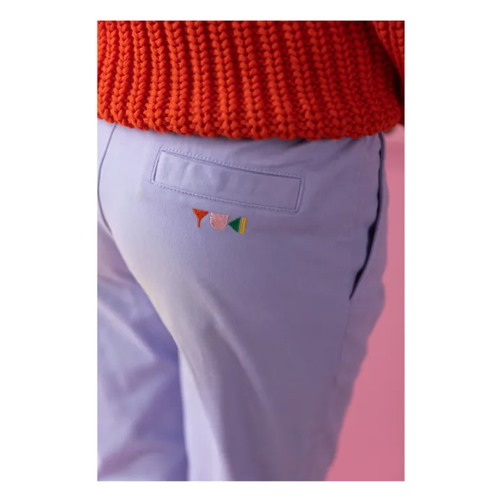 Yuki Pantalon Chino Coton Bio | Lilas