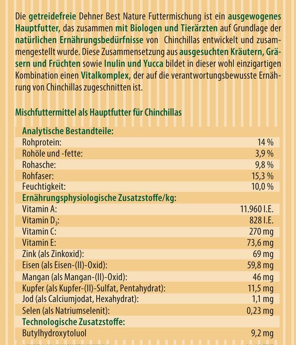Dehner Best Nature Chinchillafutter, 2 kg